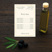 Preisliste der eleganten Olivenhaine Flyer