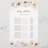 Preisliste der getrockneten Wildblumen Flyer (Vorne)