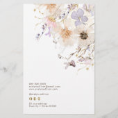 Preisliste der getrockneten Wildblumen Flyer (Hinten)