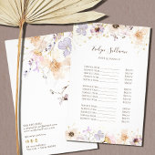 Preisliste der getrockneten Wildblumen Flyer