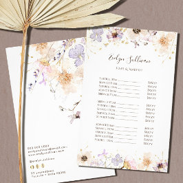 Preisliste der getrockneten Wildblumen Flyer