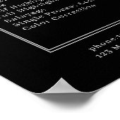 Preisliste der weißen Blume Poster (Ecke)