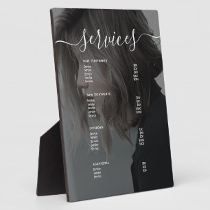 Preisliste des modernen Fotos Einfaches Salon-Serv Fotoplatte