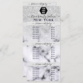 Preisliste des Salons für Silver Glitzer Marble Om (Vorne/Hinten)