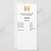 Preisliste Firmenlogo einfache weiße Karte (Vorderseite)