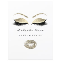 Preisliste Flyer Schwarz-weiß Augen Lippen Lippen 