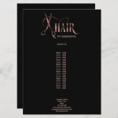 Preisliste Friseursalon Stylist Scheren Menükarte (Vorne/Hinten)