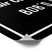 Preisliste für Barbershop Poster (Ecke)