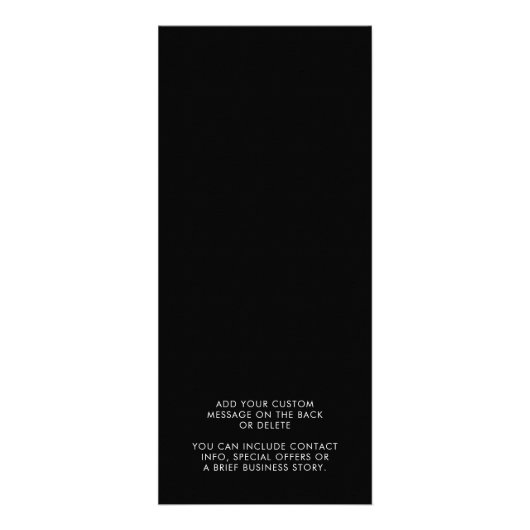 Preisliste für berufliche benutzerdefinierte Produ Werbekarte (Hinten)