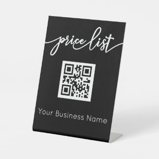 Preisliste für berufliche QR-Codes Sockelschild