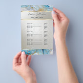 Preisliste für blauen Tintenkarton Flyer (Handgriff)