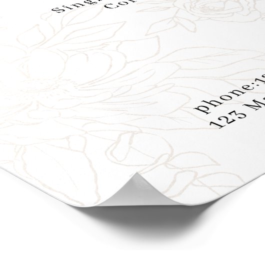 Preisliste für Blumenmuster Poster (Ecke)