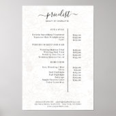 Preisliste für Blumenmuster Poster (Vorne)