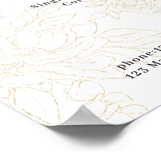 Preisliste für Blumenmuster Poster (Ecke)