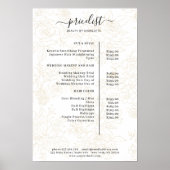 Preisliste für Blumenmuster Poster (Vorne)