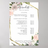 Preisliste für Blumensalon Poster (Vorne)