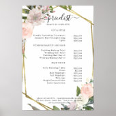 Preisliste für Blumensalon Poster (Vorne)