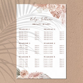 Preisliste für Boho Rose Poster