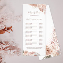 Preisliste für Boho-Rose