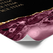 Preisliste für Burgundy Gold Agate Poster (Ecke)