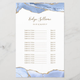 Preisliste für Cornflower Blue agate Flyer