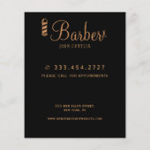 Preisliste für den Friseursalon berufliches Logo Flyer (Hinten)