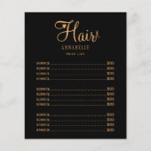 Preisliste für den Friseursalon Flyer (Vorne)