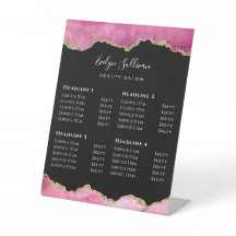 Preisliste für den Salon Pink Agate Beauty