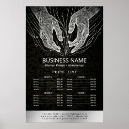Preisliste für den Wellness-Center der Massage The Poster