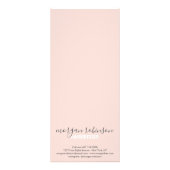 Preisliste für die Rosa Rosa-Haarstylist Werbekarte (Hinten)