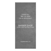 Preisliste für Edelleder aus Silber, dunkelgrau Werbekarte (Hinten)