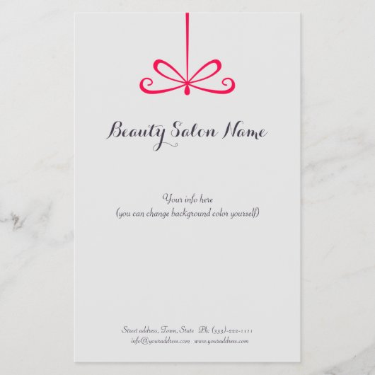 Preisliste für einfache graue Haare Rosa Ribbon Flyer (Vorne)