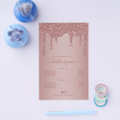 Preisliste für elegante Rose Gold Glitzer Tropfen Flyer (Einzeln)