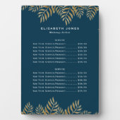 Preisliste für elegante Tropical Makeup Künstler Fotoplatte (Vorderseite)