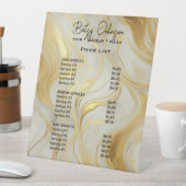 Preisliste für Elfenbein und Goldmarmor-Salon Sockelschild (In Situ)