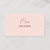 Preisliste für Erdbeeren-Babydusche Begleitkarte (Rückseite)