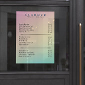 Preisliste für Esthetician Pastel Holographic Poster