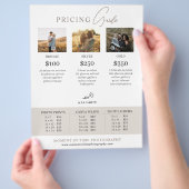 Preisliste für Familienfotografen Flyer (Hand)