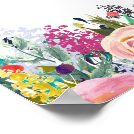 Preisliste für farbige Blumenblätter Poster (Ecke)