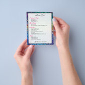 Preisliste für farbige Glitzer Flyer (Gruppe)