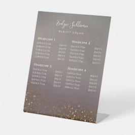 Preisliste für flüssige Glitzer Beauty Salon Sockelschild