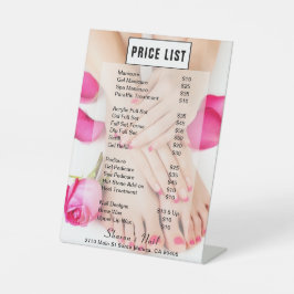 Preisliste für französische Nails & Rose Manicure  Sockelschild