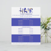 Preisliste für Friseursalon Briefbogen (Stehend Vorderseite)