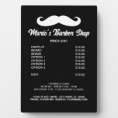 Preisliste für Friseursalon Fotoplatte (Vorderseite)