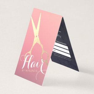 Preisliste für Friseursalon Gold Scheren Visitenkarten