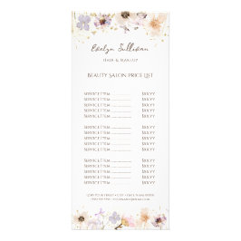 Preisliste für getrocknete Blume Rack-Karte Werbekarte