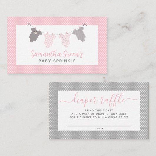 Preisliste für Girl Clothesline Visitenkarte (Vorne/Hinten)