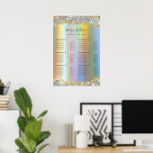 Preisliste für Glitzer aus Gold Poster (Heimbüro)