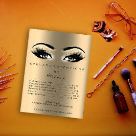 Preisliste für Gold Sepia Makeup Artist Waxing Las Poster