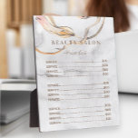 Preisliste für Grausalon in moderner Wasserfarbe Fotoplatte<br><div class="desc">Kupfergold und abstrakte handbemalte Formen auf einem hellgrauen,  gewaschenen Aquarellhintergrund bilden eine moderne,  raffinierte Salon-Preisliste mit moderner Schrift.              Einfach mit Ihren Daten personalisieren!              Ideal für Makeup-Künstler,  Kosmetologen,  persönliche Stylist,  Friseure,  Schönheitssachverständige,  Nageltechniker,  Innenarchitekten,  Lifestyle-Blogger,  Boutique-Besitzer,  Ladenmanager,  Architekten</div>